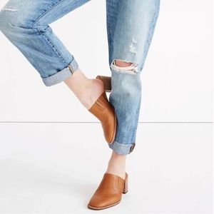 MADEWELL J8560 size 9 Harper Mule 2 1/2" heel Leather light brown